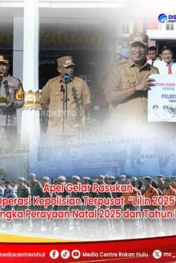 Perkuat Sinergitas, Polres Rokan Hulu Gelar Apel Pasukan Operasi Lilin Lancang Kuning 2025
