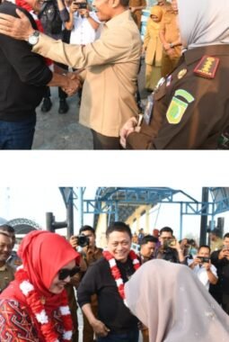 Bupati Bengkalis Sambut Hangat Kedatangan Kajati Riau di Pelabuhan BSL