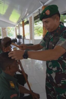 Danpuslatpur Pimpin Laporan Korps, Prajurit Naik Pangkat dengan Penuh Khidmat
