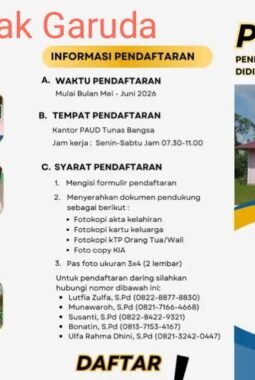 PAUD Tunas Bangsa Desa Pematang Duku Timur Buka Pendaftaran Peserta Didik Baru